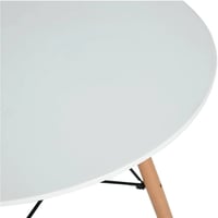 Jídelní stůl, bílá matná/buk, průměr 120 cm, DEMIN NEW Kondela (foto 5)