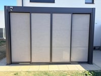 Pergola posuvná zástěna 3 m pro bioklimatickou šedočerná Rojaplast (foto 6)