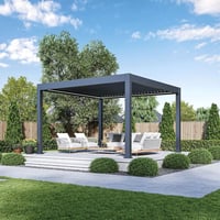 Pergola PRESTIGE Luxusní elektrická bioklimatická 4x4 m hliník volně stojící Rojaplast