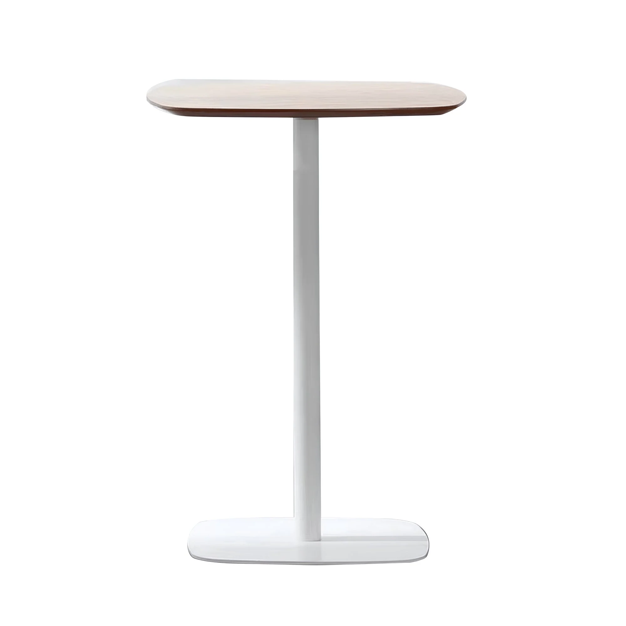 Barový stůl, dub / bílá, MDF / kov, průměr 60 cm, HARLOV Kondela