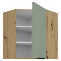Horní rohová skříňka, aquamarine/dub artisan, ARSANY 60x60 GN-72 1F Kondela (foto 2)