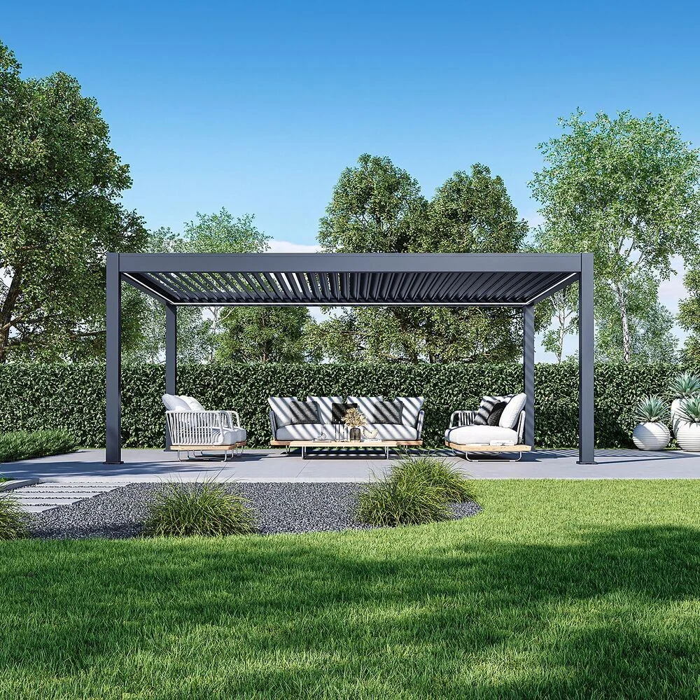 Pergola PRESTIGE Luxusní elektrická bioklimatická 6x4 m hliník volně stojící Rojaplast