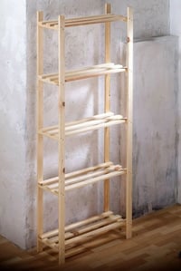 Regál dřevěný 5 polic Rojaplast (foto 4)