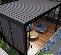 Pergola PANEL LAMELY zastínění fixní horizontální 1,3 m pro bioklimatickou Rojaplast (foto 14)