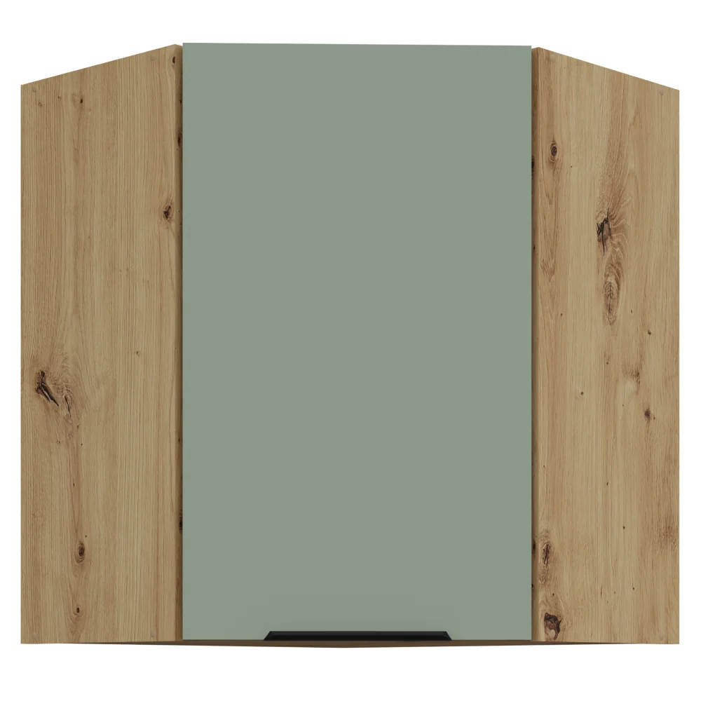 Horní rohová skříňka, aquamarine/dub artisan, ARSANY 60x60 GN-72 1F Kondela