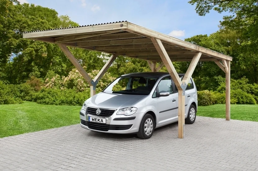 Přístřešek WEKA Dřevěný na auto Y 612 (3x6 m) Rojaplast