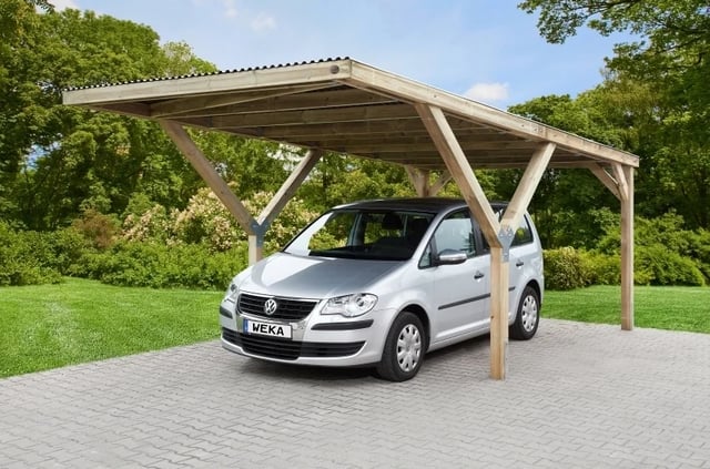 Přístřešek WEKA Dřevěný na auto Y 612 (3x6 m) Rojaplast