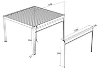 Pergola zástěna 4 m pro bioklimatickou Rojaplast (foto 6)