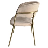 Designové jídelní křeslo, béžová Velvet látka/gold chrom zlatý, DASMIN NEW TYP 1 Kondela (foto 6)