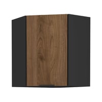 Horní rohová skříňka, ořech okapi/černá, MENZO 60x60 GN-72 1F Kondela (foto 2)