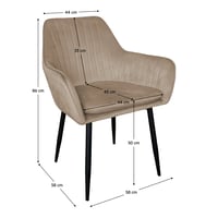 Designové křeslo, šedohnědá Taupe Velvet látka, ZIRKON NEW Kondela (foto 5)