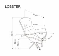Relaxační křeslo LOBSTER Halmar (foto 4)
