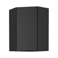 Horní rohová skříňka, černá, SIBER 60x60 GN-90 1F Kondela