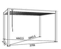 Bioklimatická pergola INTRO NEO 4x3 m Rojaplast (foto 15)