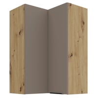 Horní rohová skříňka, sandgrau/dub artisan, FRISBO 60x60 GN-90 2F Kondela