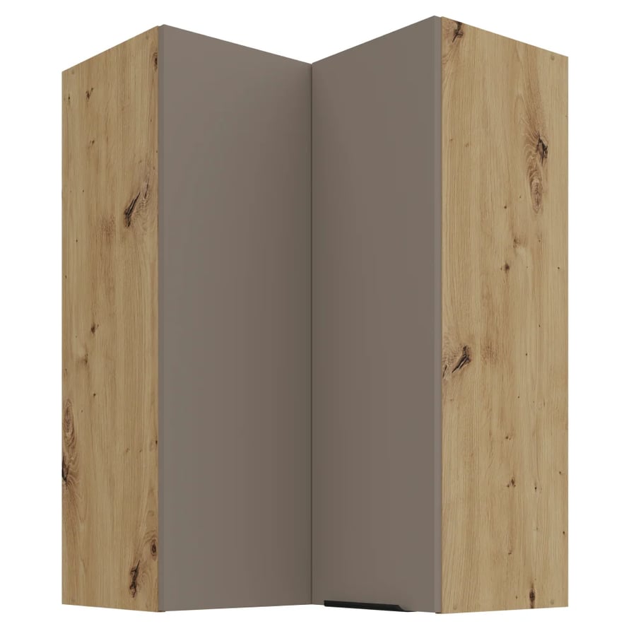Horní rohová skříňka, sandgrau/dub artisan, FRISBO 60x60 GN-90 2F Kondela