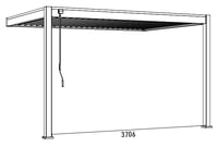 Bioklimatická pergola ke stěně INTRO PLUS 4x3 m Rojaplast (foto 21)