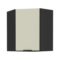 Horní rohová skříňka, kašmír/černá, ARAKA 60x60 GN-72 1F Kondela