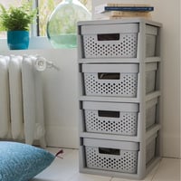 Regál INFINITY DOTS se šuplíky 4x11L / Rojaplast (foto 6)