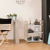 3-policový regál, bílá / přírodní, Koen TYP 1 Kondela (foto 20)