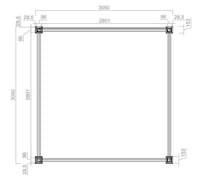Pergola ECO Bioklimatická 3x3 m ocel volně stojící Rojaplast (foto 15)