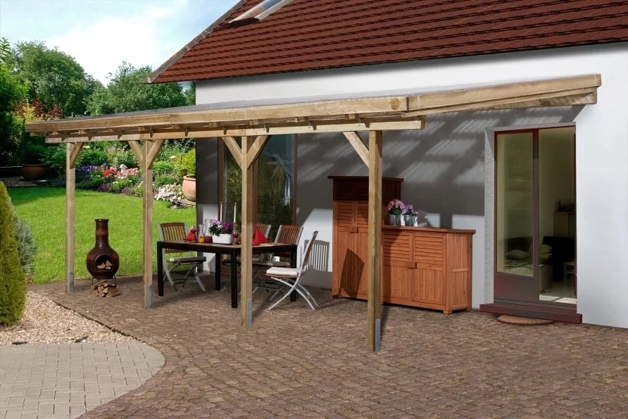 Pergola WEKA Dřevěná zahradní 671 (7x3 m) Rojaplast