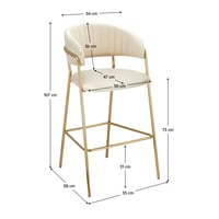 Designová barová židle DASMIN TYP 2 Kondela (foto 2)