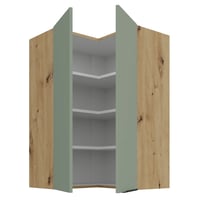 Horní rohová skříňka, aquamarine/dub artisan, ARSANY 60x60 GN-90 2F Kondela (foto 3)