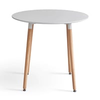 Jídelní stůl, bílá/buk, průměr 80 cm, ELCAN NEW TYP 2 Kondela (foto 3)