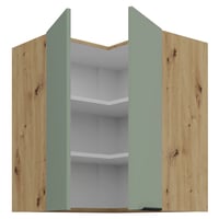 Horní rohová skříňka, aquamarine/dub artisan, ARSANY 60x60 GN-72 2F Kondela (foto 3)