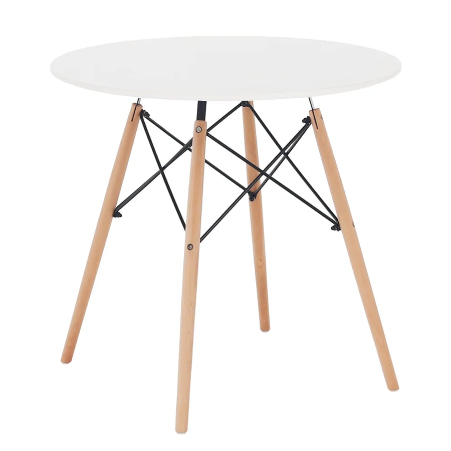 Jídelní stůl, bílá / buk, průměr 60 cm, Gamin NEW 60 Kondela