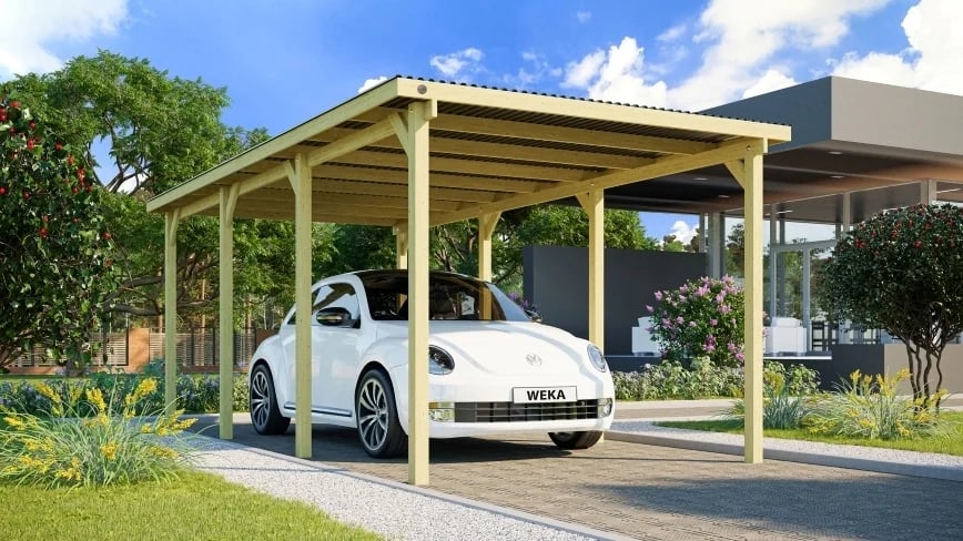 Přístřešek WEKA Dřevěný na auto 606 (3x6 m) Rojaplast