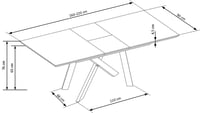 Jídelní stůl CAPITAL 160–200 cm Halmar (foto 12)
