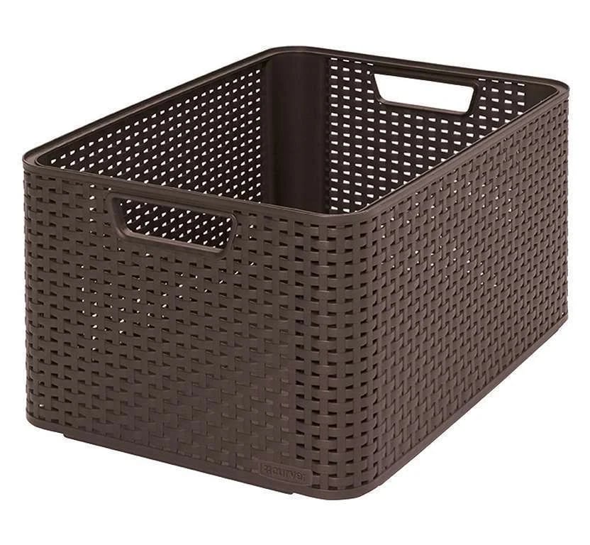 Úložný box STYLE L – hnědá Rojaplast