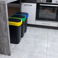 Zahradní souprava ROTHO TWIST 25L 3 odpadkových košů na třídění odpadu Rojaplast (foto 2)