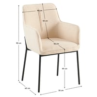 Designové křeslo, béžová/černá, REMOND Kondela (foto 2)