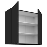 Horní skříňka, černá, SIBER 80 G-72 2F Kondela (foto 2)