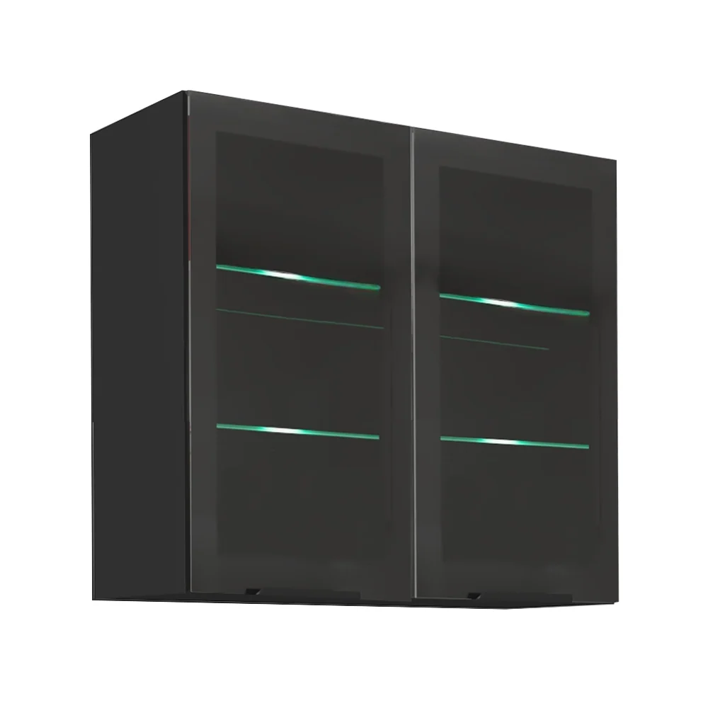 Horní skříňka, černá, ARAKA/MENZO/SIBER 80 GS-72 2F Kondela