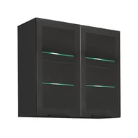 Horní skříňka, černá, ARAKA/MENZO/SIBER 80 GS-72 2F Kondela