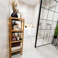 4-poličkový regál, přírodní / černá, naoko Kondela (foto 14)