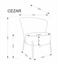 Relaxační křeslo CEZAR Halmar (foto 4)