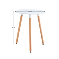 Jídelní stůl, bílá/buk, průměr 60 cm, ELCAN NEW TYP 1 Kondela (foto 3)