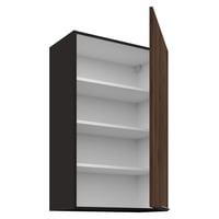 Horní skříňka, ořech okapi/černá, MENZO 60 G-90 1F Kondela (foto 2)