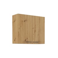 Horní skříňka, černý mat / dub artisan, Monro 80 G-72 2F Kondela
