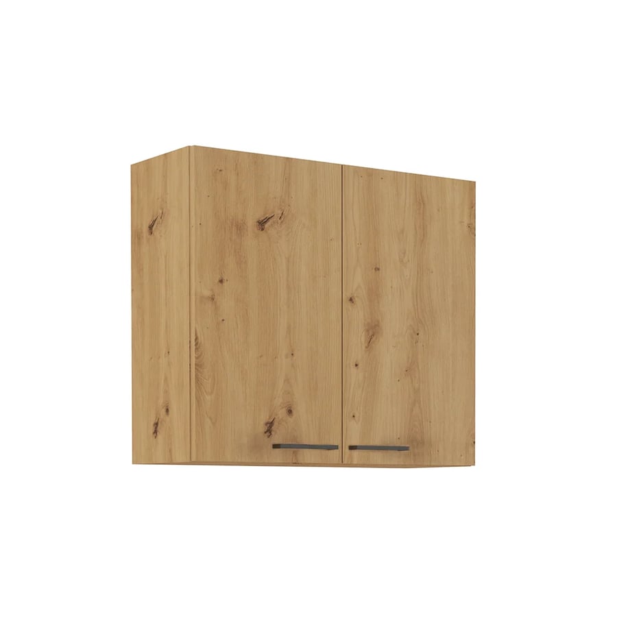 Horní skříňka, černý mat / dub artisan, Monro 80 G-72 2F Kondela