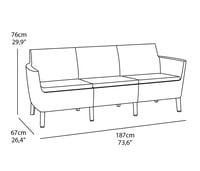 SALEMO 3 seater sofa Rojaplast (foto 3)