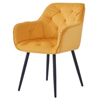 Designové křeslo, žlutá Velvet látka, FEDRIS NEW Kondela (foto 2)