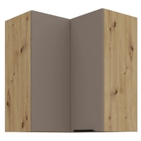 Horní rohová skříňka, sandgrau/dub artisan, FRISBO 60x60 GN-72 2F Kondela