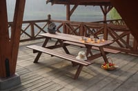 Zahradní souprava PIKNIK dřevěný Rojaplast (foto 8)