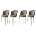 Barová židle ALTE (set 4 ks) – Set 4 ks / Cappuccino / Bílá ASIRGROUP